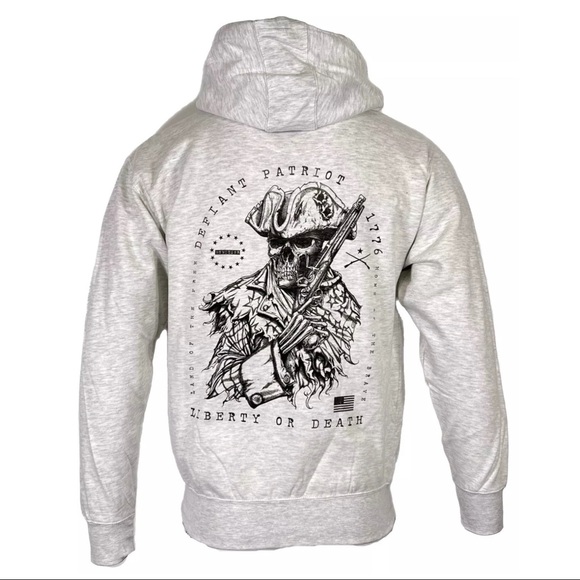 Howitzer Other - Howitzer Style Men's Hoodie DEFIANT PATRIOT Military Grunt White